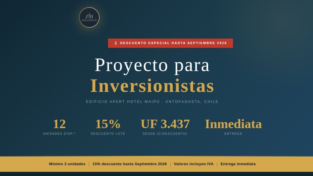 Proyecto de inversion 12 Departamentos en Puerto Nuevo Antofagasta